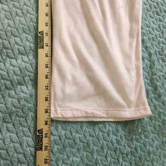 Adonna Long Sleeve 2-pc. Pant Pajama Set XL Pink White Polka Dot - Picture 13 of 14